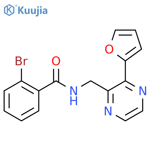 2-bromo-N-{3-(furan-2-yl)pyrazin-2-ylmethyl}benzamide structure