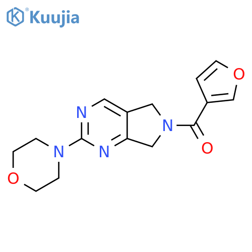 4-6-(furan-3-carbonyl)-5H,6H,7H-pyrrolo3,4-dpyrimidin-2-ylmorpholine structure