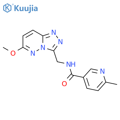 N-({6-methoxy-1,2,4triazolo4,3-bpyridazin-3-yl}methyl)-6-methylpyridine-3-carboxamide structure