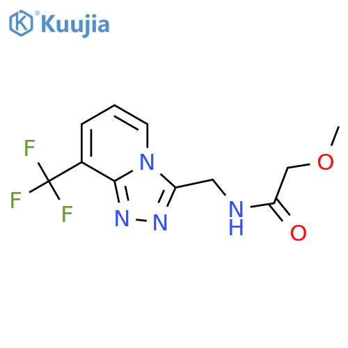2-methoxy-N-{[8-(trifluoromethyl)-[1,2,4]triazolo[4,3-a]pyridin-3-yl]methyl}acetamide structure