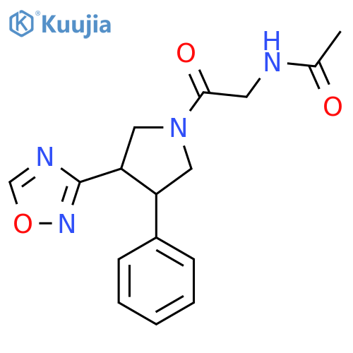 N-{2-3-(1,2,4-oxadiazol-3-yl)-4-phenylpyrrolidin-1-yl-2-oxoethyl}acetamide structure