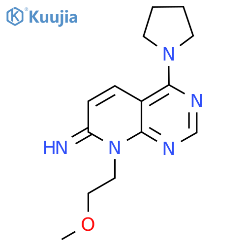 8-(2-methoxyethyl)-4-(pyrrolidin-1-yl)-7H,8H-pyrido2,3-dpyrimidin-7-imine structure