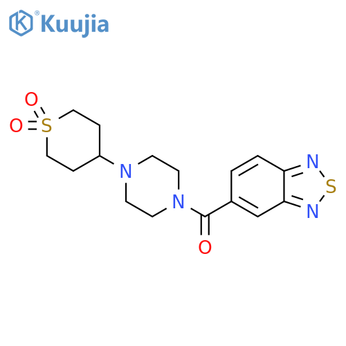 4-[4-(2,1,3-benzothiadiazole-5-carbonyl)piperazin-1-yl]-1lambda6-thiane-1,1-dione structure