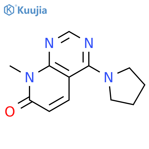 8-methyl-4-(pyrrolidin-1-yl)-7H,8H-pyrido[2,3-d]pyrimidin-7-one structure