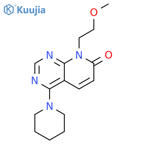8-(2-methoxyethyl)-4-(piperidin-1-yl)-7H,8H-pyrido2,3-dpyrimidin-7-one structure