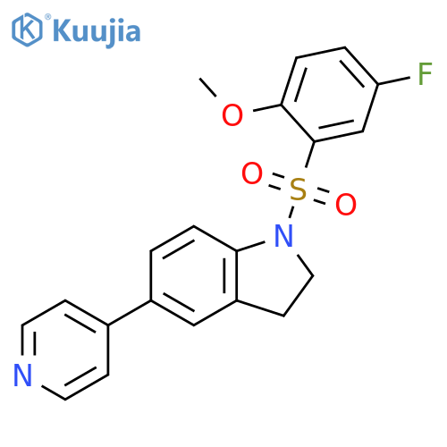 1-[(5-Fluoro-2-methoxyphenyl)sulfonyl]-2,3-dihydro-5-(4-pyridinyl)-1H-indole structure