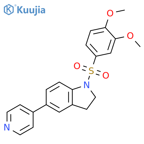 1-[(3,4-Dimethoxyphenyl)sulfonyl]-2,3-dihydro-5-(4-pyridinyl)-1H-indole structure