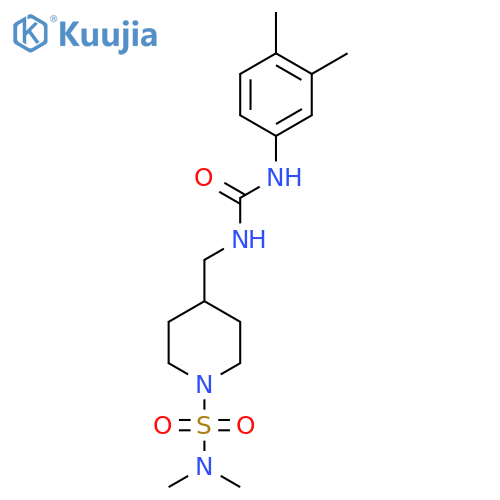 1-(3,4-dimethylphenyl)-3-{1-(dimethylsulfamoyl)piperidin-4-ylmethyl}urea structure