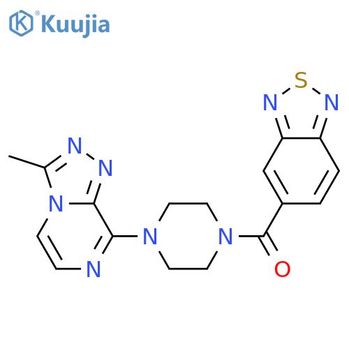 5-(4-{3-methyl-[1,2,4]triazolo[4,3-a]pyrazin-8-yl}piperazine-1-carbonyl)-2,1,3-benzothiadiazole structure