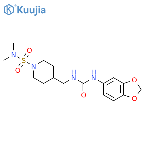 3-(2H-1,3-benzodioxol-5-yl)-1-{[1-(dimethylsulfamoyl)piperidin-4-yl]methyl}urea structure