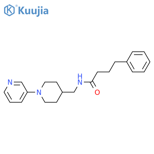 4-phenyl-N-[(1-pyridin-3-ylpiperidin-4-yl)methyl]butanamide structure