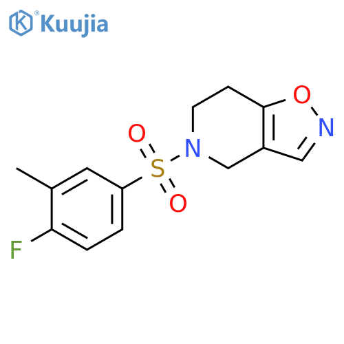 5-[(4-Fluoro-3-methylphenyl)sulfonyl]-4,5,6,7-tetrahydroisoxazolo[4,5-c]pyridine structure
