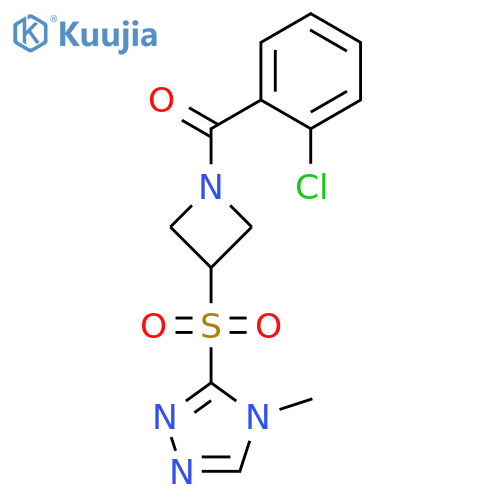 (2-chlorophenyl)-[3-[(4-methyl-1,2,4-triazol-3-yl)sulfonyl]azetidin-1-yl]methanone structure