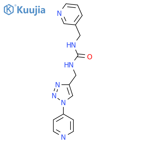 1-(pyridin-3-yl)methyl-3-{1-(pyridin-4-yl)-1H-1,2,3-triazol-4-ylmethyl}urea structure