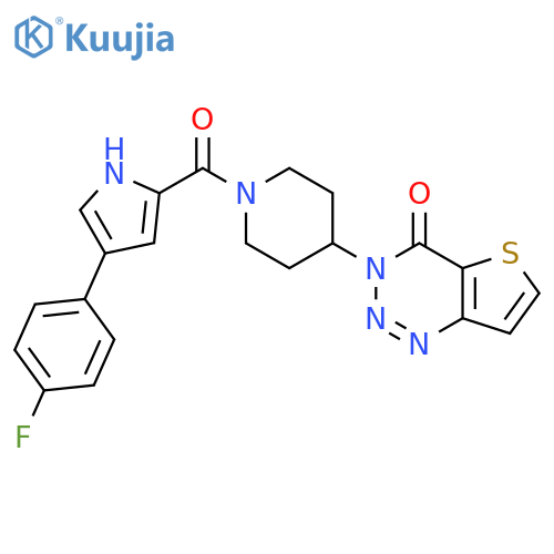 3-{1-4-(4-fluorophenyl)-1H-pyrrole-2-carbonylpiperidin-4-yl}-3H,4H-thieno3,2-d1,2,3triazin-4-one structure