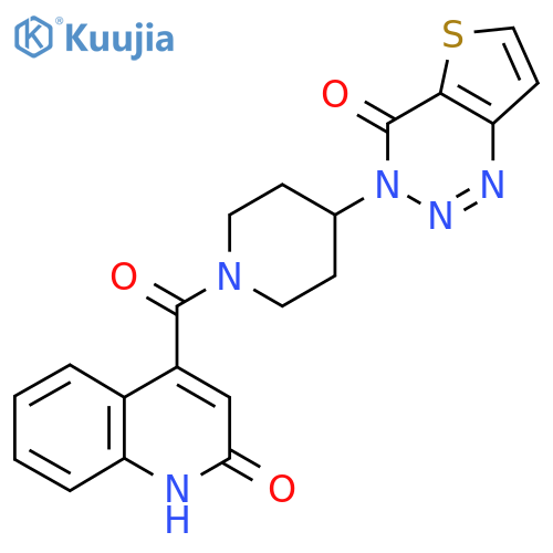 3-1-(2-hydroxyquinoline-4-carbonyl)piperidin-4-yl-3H,4H-thieno3,2-d1,2,3triazin-4-one structure