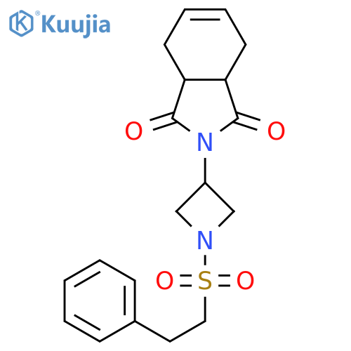 2-[1-(2-phenylethylsulfonyl)azetidin-3-yl]-3a,4,7,7a-tetrahydroisoindole-1,3-dione structure