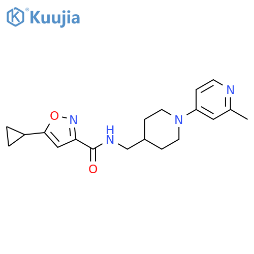 5-cyclopropyl-N-[[1-(2-methylpyridin-4-yl)piperidin-4-yl]methyl]-1,2-oxazole-3-carboxamide structure