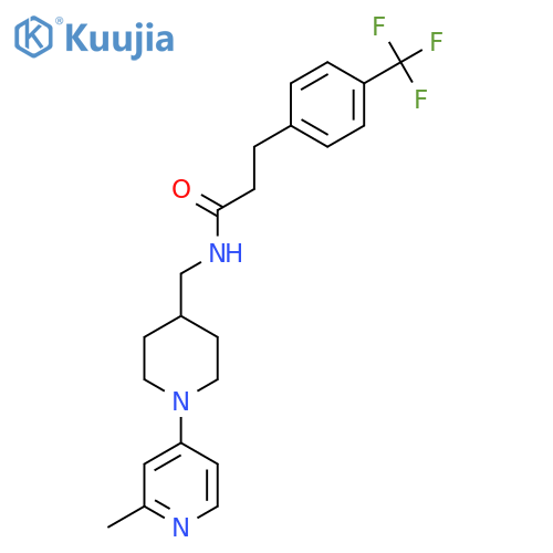 N-((1-(2-methylpyridin-4-yl)piperidin-4-yl)methyl)-3-(4-(trifluoromethyl)phenyl)propanamide structure