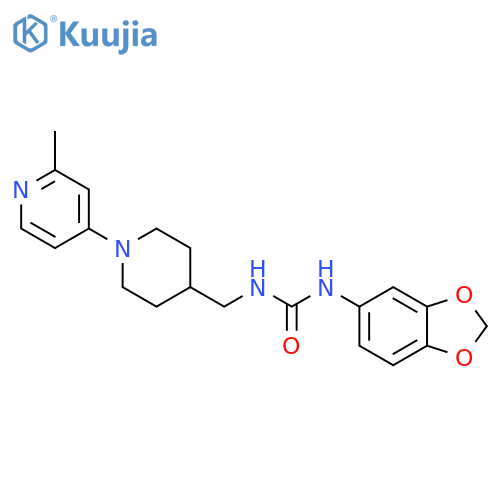 1-(Benzo[d][1,3]dioxol-5-yl)-3-((1-(2-methylpyridin-4-yl)piperidin-4-yl)methyl)urea structure