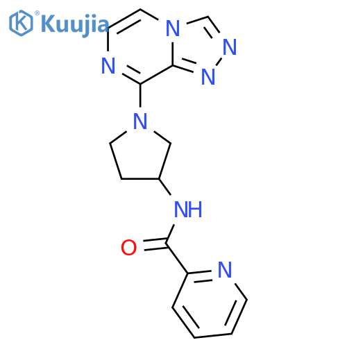 N-(1-{1,2,4triazolo4,3-apyrazin-8-yl}pyrrolidin-3-yl)pyridine-2-carboxamide structure