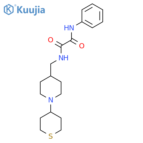 N1-phenyl-N2-((1-(tetrahydro-2H-thiopyran-4-yl)piperidin-4-yl)methyl)oxalamide structure