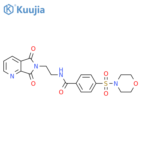 N-(2-{5,7-dioxo-5H,6H,7H-pyrrolo3,4-bpyridin-6-yl}ethyl)-4-(morpholine-4-sulfonyl)benzamide structure