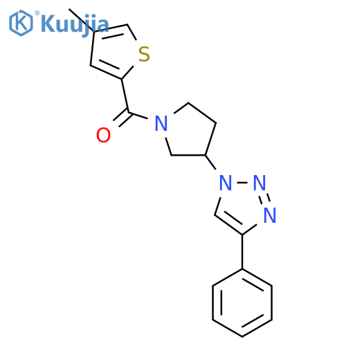(4-methylthiophen-2-yl)(3-(4-phenyl-1H-1,2,3-triazol-1-yl)pyrrolidin-1-yl)methanone structure