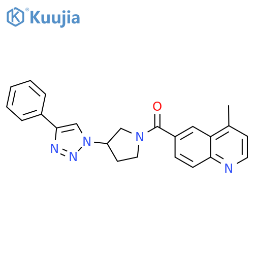 (4-methylquinolin-6-yl)(3-(4-phenyl-1H-1,2,3-triazol-1-yl)pyrrolidin-1-yl)methanone structure