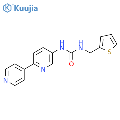 1-{[2,4'-bipyridine]-5-yl}-3-[(thiophen-2-yl)methyl]urea structure