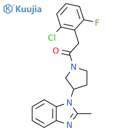 2-(2-chloro-6-fluorophenyl)-1-[3-(2-methyl-1H-1,3-benzodiazol-1-yl)pyrrolidin-1-yl]ethan-1-one structure