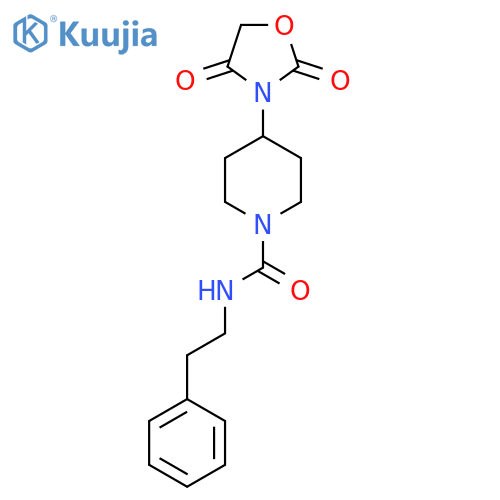 4-(2,4-dioxooxazolidin-3-yl)-N-phenethylpiperidine-1-carboxamide structure