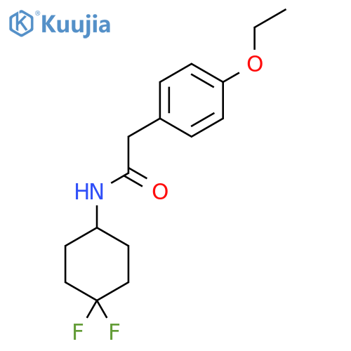 N-(4,4-difluorocyclohexyl)-2-(4-ethoxyphenyl)acetamide structure