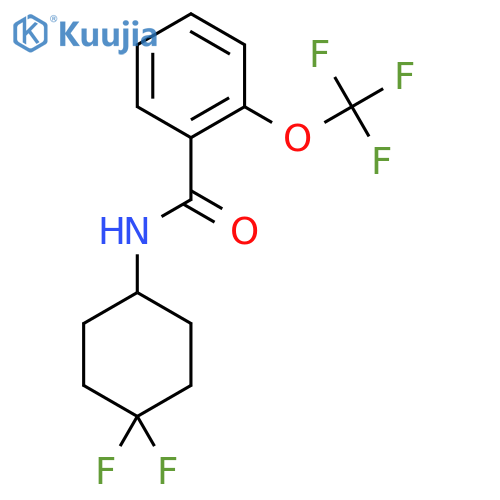 N-(4,4-difluorocyclohexyl)-2-(trifluoromethoxy)benzamide structure