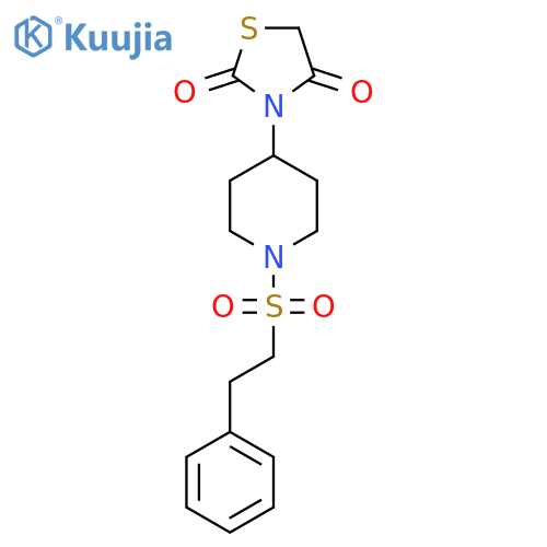 3-(1-(Phenethylsulfonyl)piperidin-4-yl)thiazolidine-2,4-dione structure