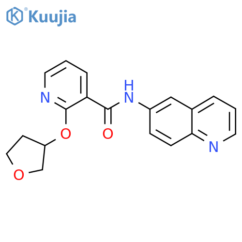 N-(quinolin-6-yl)-2-((tetrahydrofuran-3-yl)oxy)nicotinamide structure