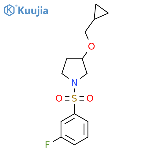 3-(cyclopropylmethoxy)-1-(3-fluorobenzenesulfonyl)pyrrolidine structure