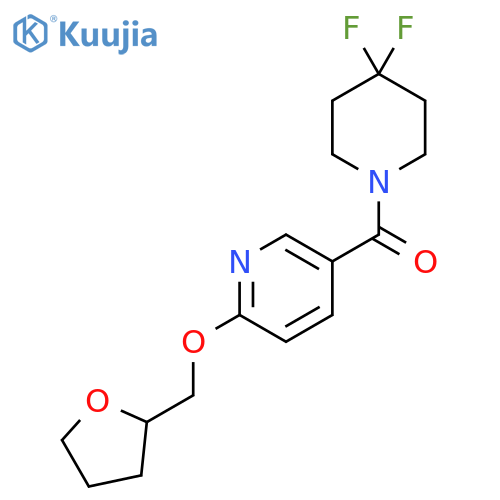 (4,4-Difluoropiperidin-1-yl)(6-((tetrahydrofuran-2-yl)methoxy)pyridin-3-yl)methanone structure