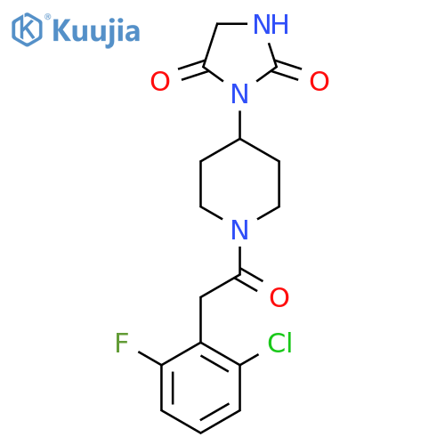 3-(1-(2-(2-Chloro-6-fluorophenyl)acetyl)piperidin-4-yl)imidazolidine-2,4-dione structure