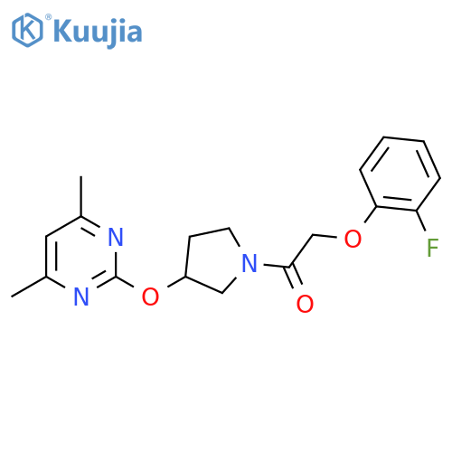 1-(3-((4,6-Dimethylpyrimidin-2-yl)oxy)pyrrolidin-1-yl)-2-(2-fluorophenoxy)ethanone structure