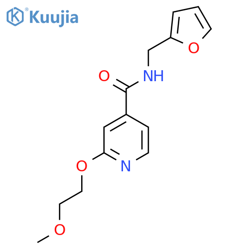N-(furan-2-ylmethyl)-2-(2-methoxyethoxy)isonicotinamide structure