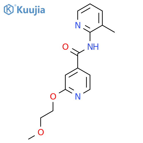 2-(2-methoxyethoxy)-N-(3-methylpyridin-2-yl)isonicotinamide structure