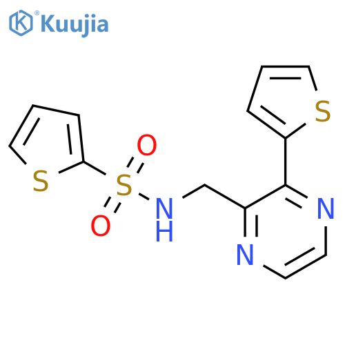 N-{3-(thiophen-2-yl)pyrazin-2-ylmethyl}thiophene-2-sulfonamide structure