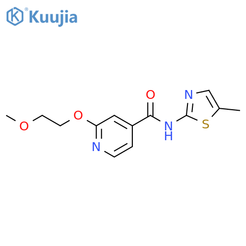 2-(2-Methoxyethoxy)-N-(5-methyl-2-thiazolyl)-4-pyridinecarboxamide structure
