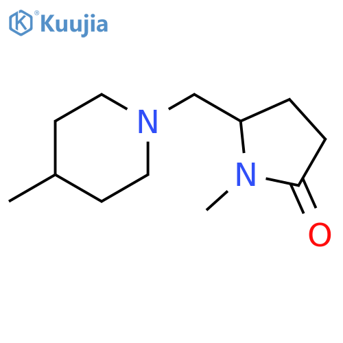 1-methyl-5-(4-methylpiperidin-1-yl)methylpyrrolidin-2-one structure