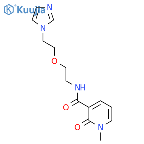 N-{2-2-(1H-imidazol-1-yl)ethoxyethyl}-1-methyl-2-oxo-1,2-dihydropyridine-3-carboxamide structure