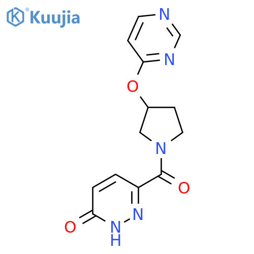 6-(3-(pyrimidin-4-yloxy)pyrrolidine-1-carbonyl)pyridazin-3(2H)-one structure