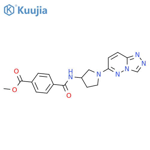 methyl 4-[(1-{[1,2,4]triazolo[4,3-b]pyridazin-6-yl}pyrrolidin-3-yl)carbamoyl]benzoate structure
