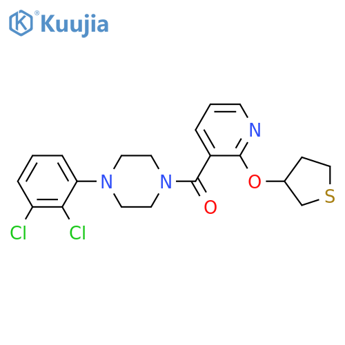 [4-(2,3-dichlorophenyl)piperazin-1-yl]-[2-(thiolan-3-yloxy)pyridin-3-yl]methanone structure