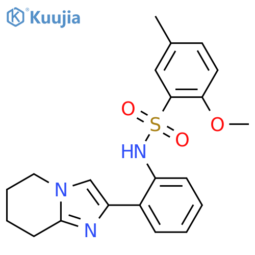 N-(2-{5H,6H,7H,8H-imidazo1,2-apyridin-2-yl}phenyl)-2-methoxy-5-methylbenzene-1-sulfonamide structure
